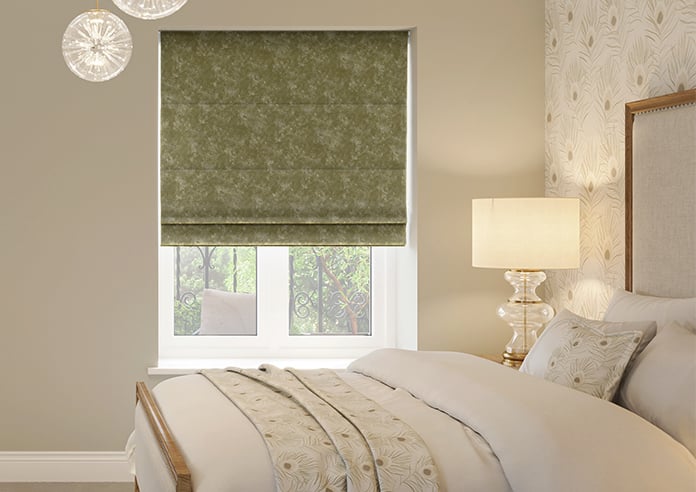 Caen Chenille, Golden Brown - Motorised Roman Blind - Image 3